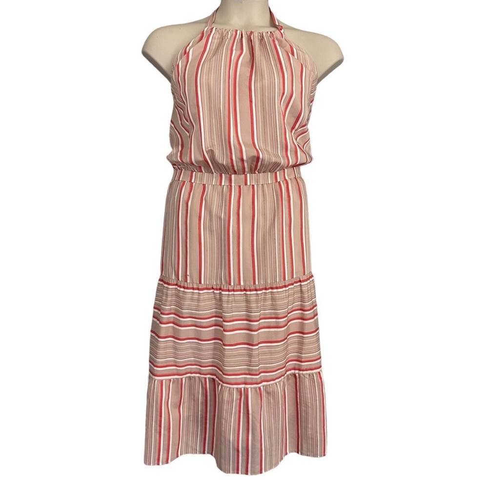 NWT halter stripe midi dress